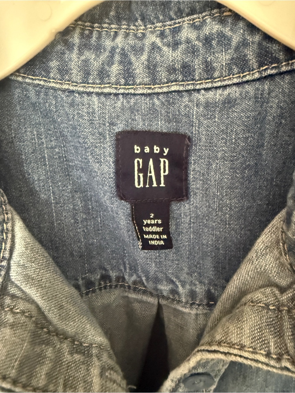 Baby Gap Toddler Denim Shirt Dress - Picture 2 of 3